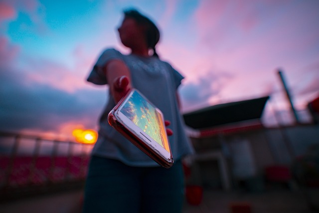 Solar monitoring dashboard showing real time energy production data on tablet screen